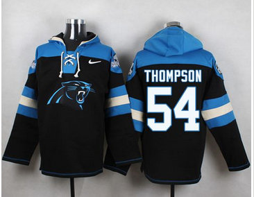Nike Carolina Panthers #54 Shaq Thompson Black Player Pullover NFL Hoodie