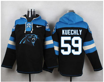 Nike Carolina Panthers #59 Luke Kuechly Black Player Pullover NFL Hoodie