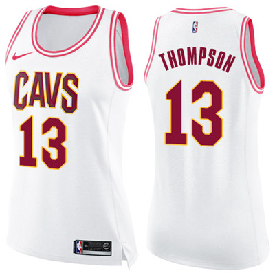 Nike Cavaliers #13 Tristan Thompson White Pink Women's NBA Swingman Fashion Jersey Nike Cavaliers #13 Tristan Thompson White Pink Women's NBA Swingman Fashion Jersey