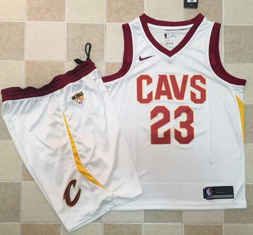 Nike Cavaliers #23 LeBron James White A Set The Finals Patch NBA Swingman Association Edition Jersey Nike Cavaliers #23 LeBron James White A Set The Finals Patch NBA Swingman Association Edition Jersey