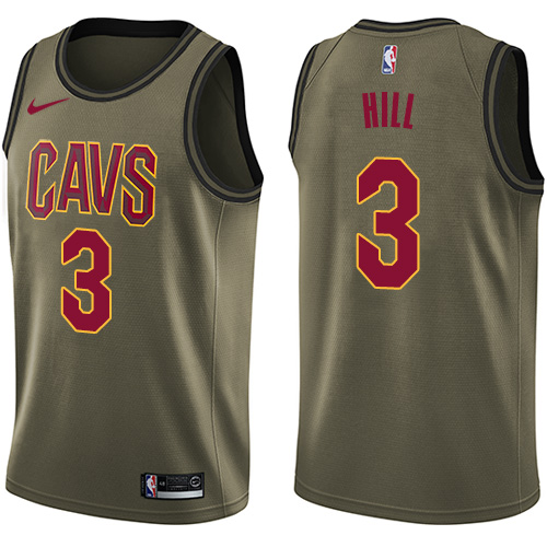 Nike Cavaliers #3 George Hill Green Salute to Service Youth NBA Swingman Jersey