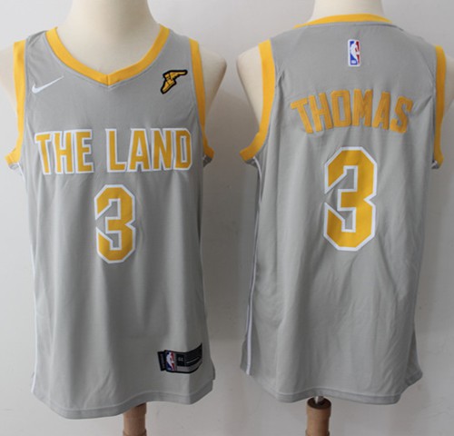 Nike Cavaliers #3 Isaiah Thomas Gray NBA Swingman City Edition Jersey