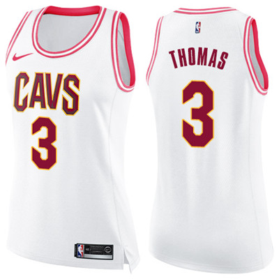 Nike Cavaliers #3 Isaiah Thomas White Pink Women's NBA Swingman Fashion Jersey Nike Cavaliers #3 Isaiah Thomas White Pink Women's NBA Swingman Fashion Jersey