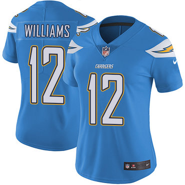Nike Chargers #12 Mike Williams Electric Blue Alternate Women's Stitched NFL Vapor Untouchable Limited Jersey Nike Chargers #12 Mike Williams Electric Blue Alternate Women's Stitched NFL Vapor Untouchable Limited Jersey