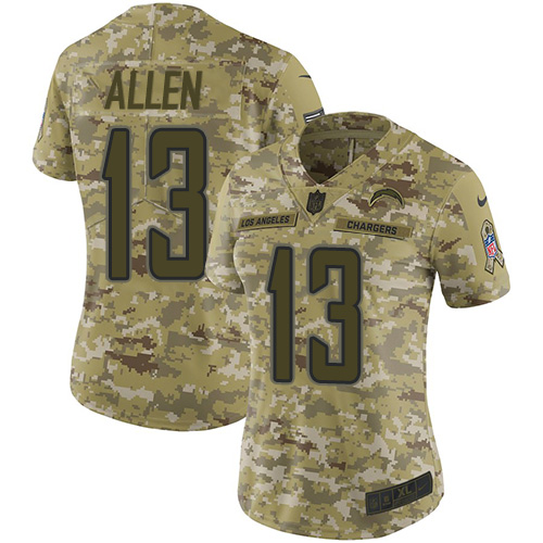 Nike Chargers #13 Keenan Allen Camo Women's Stitched NFL Limited 2018 Salute to Service Jersey Nike Chargers #13 Keenan Allen Camo Women's Stitched NFL Limited 2018 Salute to Service Jersey