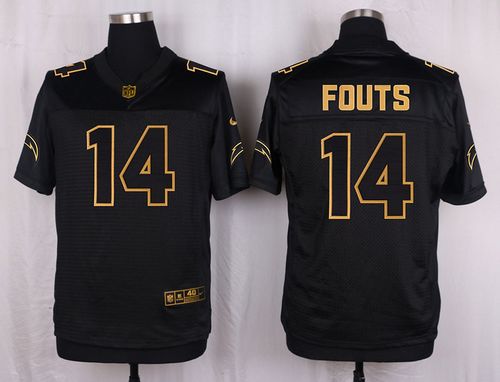 Nike Chargers #14 Dan Fouts Black Men's Stitched NFL Elite Pro Line Gold Collection Jersey Nike Chargers #14 Dan Fouts Black Men's Stitched NFL Elite Pro Line Gold Collection Jersey