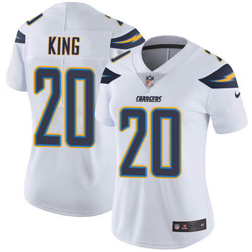 Nike Chargers #20 Desmond King White Women's Stitched NFL Vapor Untouchable Limited Jersey