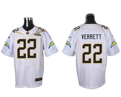 Nike Chargers #22 Jason Verrett White 2016 Pro Bowl Men's Stitched NFL Elite Jersey Nike Chargers #22 Jason Verrett White 2016 Pro Bowl Men's Stitched NFL Elite Jersey