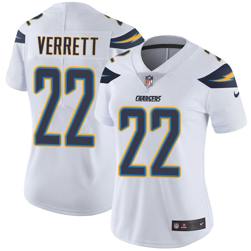 Nike Chargers #22 Jason Verrett White Women's Stitched NFL Vapor Untouchable Limited Jersey Nike Chargers #22 Jason Verrett White Women's Stitched NFL Vapor Untouchable Limited Jersey