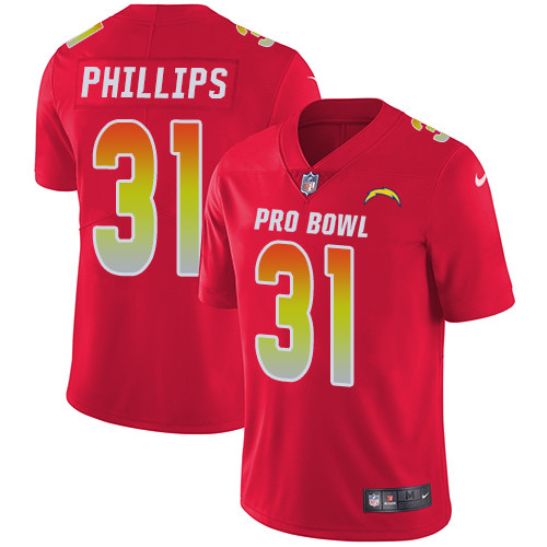 Nike Chargers #31 Adrian Phillips Red Men's Stitched NFL Limited AFC 2019 Pro Bowl Jersey Nike Chargers #31 Adrian Phillips Red Men's Stitched NFL Limited AFC 2019 Pro Bowl Jersey
