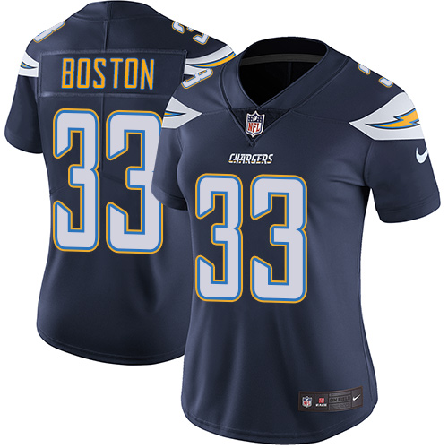 Nike Chargers #33 Tre Boston Navy Blue Team Color Women's Stitched NFL Vapor Untouchable Limited Jersey