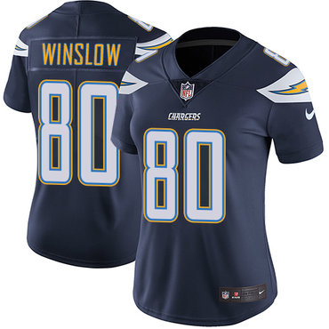 Nike Chargers #80 Kellen Winslow Navy Blue Team Color Women's Stitched NFL Vapor Untouchable Limited Jersey Nike Chargers #80 Kellen Winslow Navy Blue Team Color Women's Stitched NFL Vapor Untouchable Limited Jersey