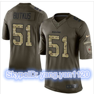 Nike Chicago Bears #51 Dick Butkus Green Men's Stitched NFL Limited Salute to Service Jersey