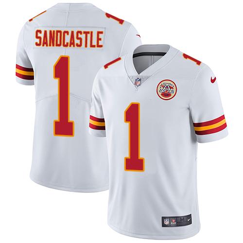 Nike Chiefs #1 Leon Sandcastle White Men's Stitched NFL Vapor Untouchable Limited Jersey Nike Chiefs #1 Leon Sandcastle White Men's Stitched NFL Vapor Untouchable Limited Jersey