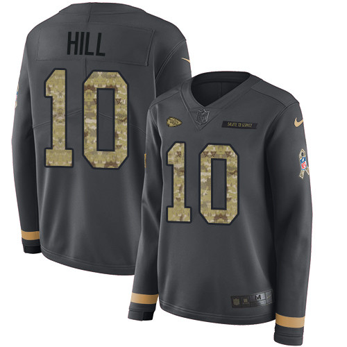 Nike Chiefs #10 Tyreek Hill Anthracite Salute to Service Nike Chiefs #10 Tyreek Hill Anthracite Salute to Service