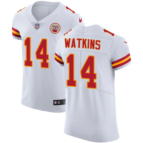 Nike Chiefs #14 Sammy Watkins White Men's Stitched NFL Vapor Untouchable Elite Jersey Nike Chiefs #14 Sammy Watkins White Men's Stitched NFL Vapor Untouchable Elite Jersey