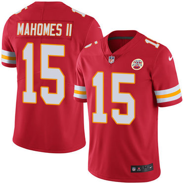 Nike Chiefs #15 Patrick Mahomes II Red Team Color Youth Stitched NFL Vapor Untouchable Limited Jersey