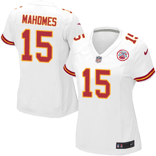 Nike Chiefs #15 Patrick Mahomes White Women's Stitched NFL Elite Jersey Nike Chiefs #15 Patrick Mahomes White Women's Stitched NFL Elite Jersey
