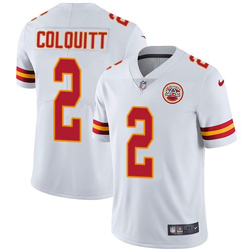 Nike Chiefs #2 Dustin Colquitt White Men's Stitched NFL Vapor Untouchable Limited Jersey Nike Chiefs #2 Dustin Colquitt White Men's Stitched NFL Vapor Untouchable Limited Jersey