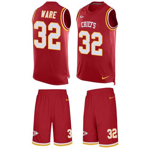 Nike Chiefs #32 Spencer Ware Red Team Color Men's Stitched NFL Limited Tank Top Suit Jersey
