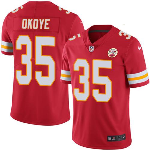 Nike Chiefs #35 Christian Okoye Red Team Color Men's Stitched NFL Vapor Untouchable Limited Jersey Nike Chiefs #35 Christian Okoye Red Team Color Men's Stitched NFL Vapor Untouchable Limited Jersey
