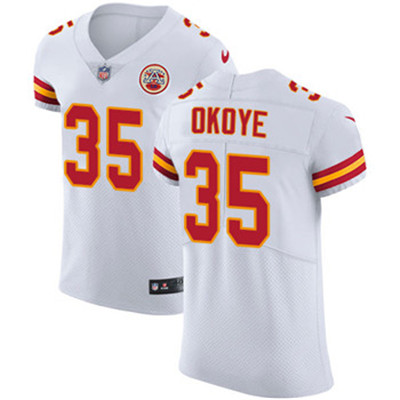 Nike Chiefs #35 Christian Okoye White Men's Stitched NFL Vapor Untouchable Limited Jersey Nike Chiefs #35 Christian Okoye White Men's Stitched NFL Vapor Untouchable Limited Jersey