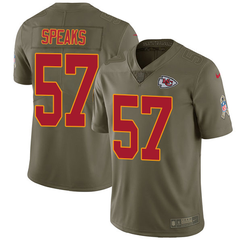 Nike Chiefs #57 Breeland Speaks Olive Youth Stitched NFL Limited 2017 Salute to Service Jersey Nike Chiefs #57 Breeland Speaks Olive Youth Stitched NFL Limited 2017 Salute to Service Jersey
