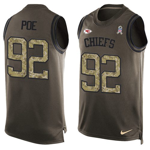 Nike Chiefs #92 Dontari Poe Green Men's Stitched NFL Limited Salute To Service Tank Top Jersey Nike Chiefs #92 Dontari Poe Green Men's Stitched NFL Limited Salute To Service Tank Top Jersey