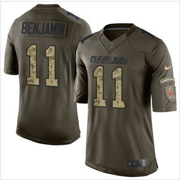 Nike Cleveland Browns #11 Travis Benjamin Green Men's Stitched NFL Limited Salute to Service Jersey Nike Cleveland Browns #11 Travis Benjamin Green Men's Stitched NFL Limited Salute to Service Jersey