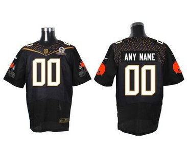 Nike Cleveland Browns Customized Black 2016 Pro Bowl Men's Stitched NFL Elite Jersey