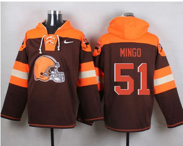 Nike Cleverland Browns #51 Barkevious Mingo Brown Player Pullover NFL Hoodie