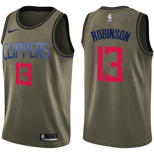 Nike Clippers #13 Jerome Robinson Green NBA Swingman Salute to Service Jersey