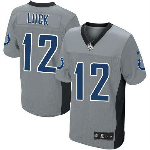 Nike Colts #12 Andrew Luck Grey Shadow Youth Stitched NFL Elite Jersey Nike Colts #12 Andrew Luck Grey Shadow Youth Stitched NFL Elite Jersey