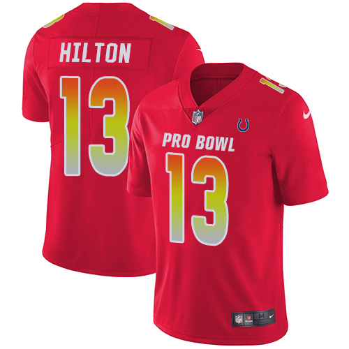 Nike Colts #13 T.Y. Hilton Red Youth Stitched NFL Limited AFC 2018 Pro Bowl Jersey Nike Colts #13 T.Y. Hilton Red Youth Stitched NFL Limited AFC 2018 Pro Bowl Jersey