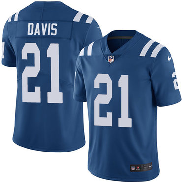 Nike Colts #21 Vontae Davis Royal Blue Team Color Men's Stitched NFL Vapor Untouchable Limited Jersey