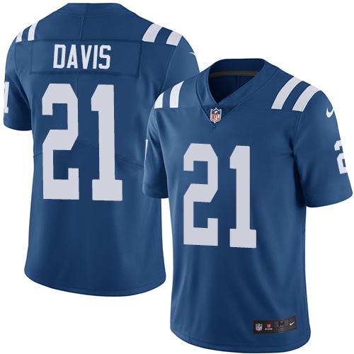 Nike Colts #21 Vontae Davis Royal Blue Team Color Youth Stitched NFL Vapor Untouchable Limited Jersey