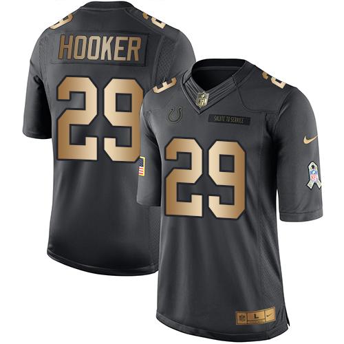 Nike Colts #29 Malik Hooker Black Men's Stitched NFL Limited Gold Salute To Service Jersey Nike Colts #29 Malik Hooker Black Men's Stitched NFL Limited Gold Salute To Service Jersey