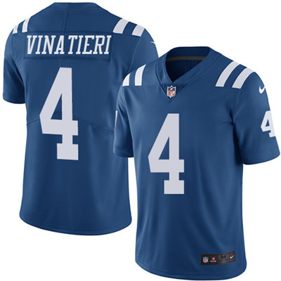 Nike Colts #4 Adam Vinatieri Royal Blue Youth Stitched NFL Limited Rush Jersey