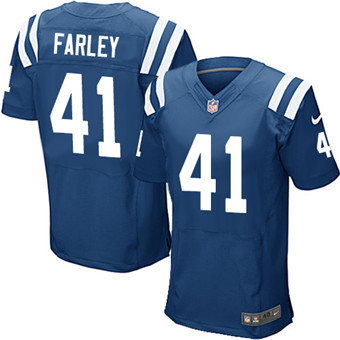 Nike Colts #41 Matthias Farley Royal Blue Team Color Men's Stitched NFL Elite Jersey