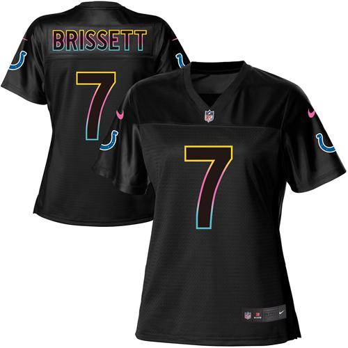 Nike Colts #7 Jacoby Brissett Black Women's NFL Fashion Game Jersey Nike Colts #7 Jacoby Brissett Black Women's NFL Fashion Game Jersey