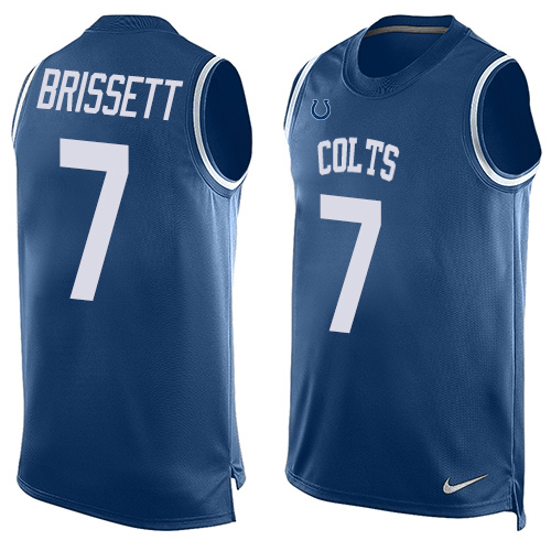 Nike Colts #7 Jacoby Brissett Royal Blue Team Color Men's Stitched NFL Limited Tank Top Jersey Nike Colts #7 Jacoby Brissett Royal Blue Team Color Men's Stitched NFL Limited Tank Top Jersey