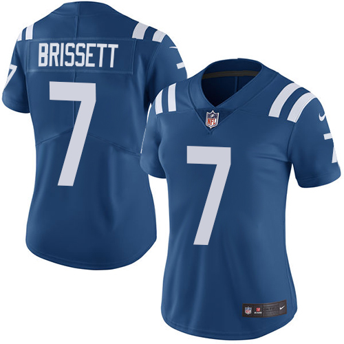 Nike Colts #7 Jacoby Brissett Royal Blue Team Color Women's Stitched NFL Vapor Untouchable Limited Jersey Nike Colts #7 Jacoby Brissett Royal Blue Team Color Women's Stitched NFL Vapor Untouchable Limited Jersey