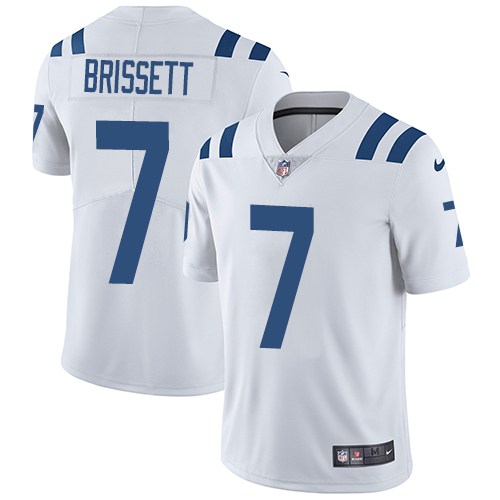 Nike Colts #7 Jacoby Brissett White Men's Stitched NFL Vapor Untouchable Limited Jersey Nike Colts #7 Jacoby Brissett White Men's Stitched NFL Vapor Untouchable Limited Jersey