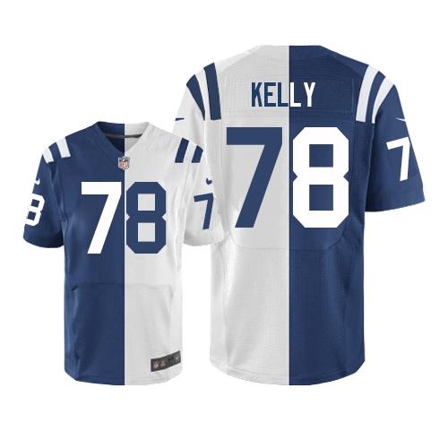 Nike Colts #78 Ryan Kelly Royal Blue White Men's Stitched NFL Elite Split Jersey Nike Colts #78 Ryan Kelly Royal Blue White Men's Stitched NFL Elite Split Jersey