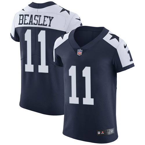 Nike Cowboys #11 Cole Beasley Navy Blue Thanksgiving Men's Stitched NFL Vapor Untouchable Throwback Elite Jersey Nike Cowboys #11 Cole Beasley Navy Blue Thanksgiving Men's Stitched NFL Vapor Untouchable Throwback Elite Jersey