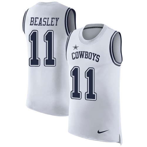 Nike Cowboys #11 Cole Beasley White Men's Stitched NFL Limited Rush Tank Top Jersey Nike Cowboys #11 Cole Beasley White Men's Stitched NFL Limited Rush Tank Top Jersey