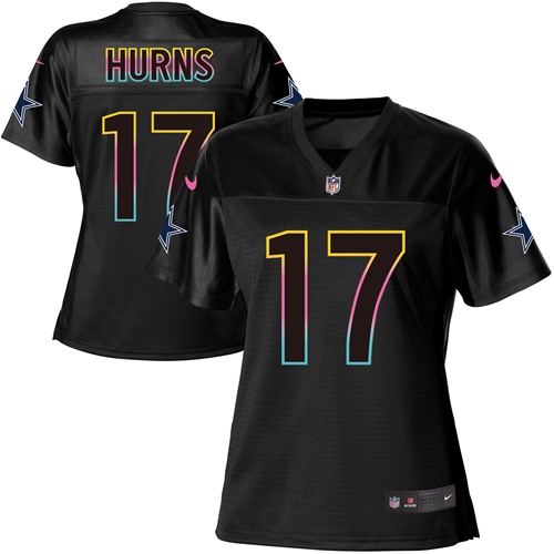 Nike Cowboys #17 Allen Hurns Black Women's NFL Fashion Game Jersey