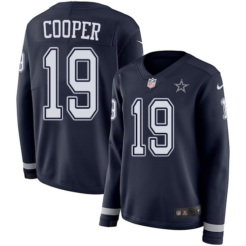 Nike Cowboys #19 Amari Cooper Navy Blue Team Color Women's