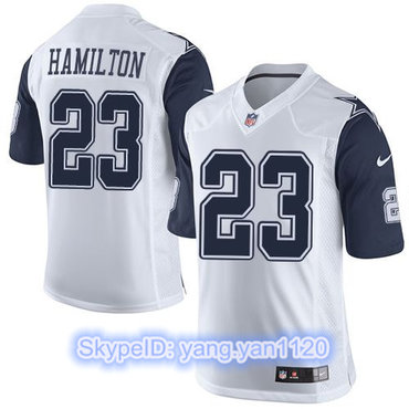 Nike Cowboys #23 Jakar Hamilton White Men's Stitched NFL Limited Rush Jersey