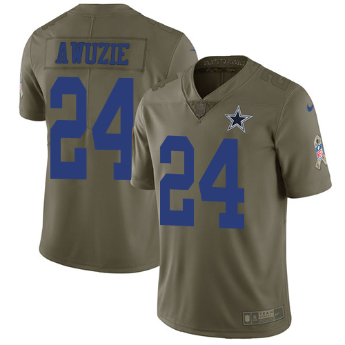 Nike Cowboys #24 Chidobe Awuzie Olive Men's Stitched NFL Limited 2017 Salute To Service Jersey Nike Cowboys #24 Chidobe Awuzie Olive Men's Stitched NFL Limited 2017 Salute To Service Jersey